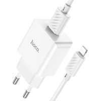 Hoco C106A Leisure Single Port Charger (With Type IP Cable) (IP-EW) (10.5W)